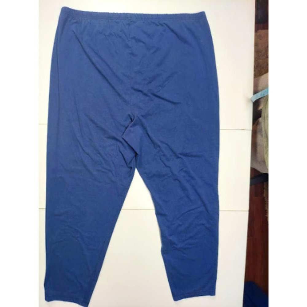 Vintage Just My Style womens Plus Size 4X Navy Blue Pants Cotton Blend Stretchy